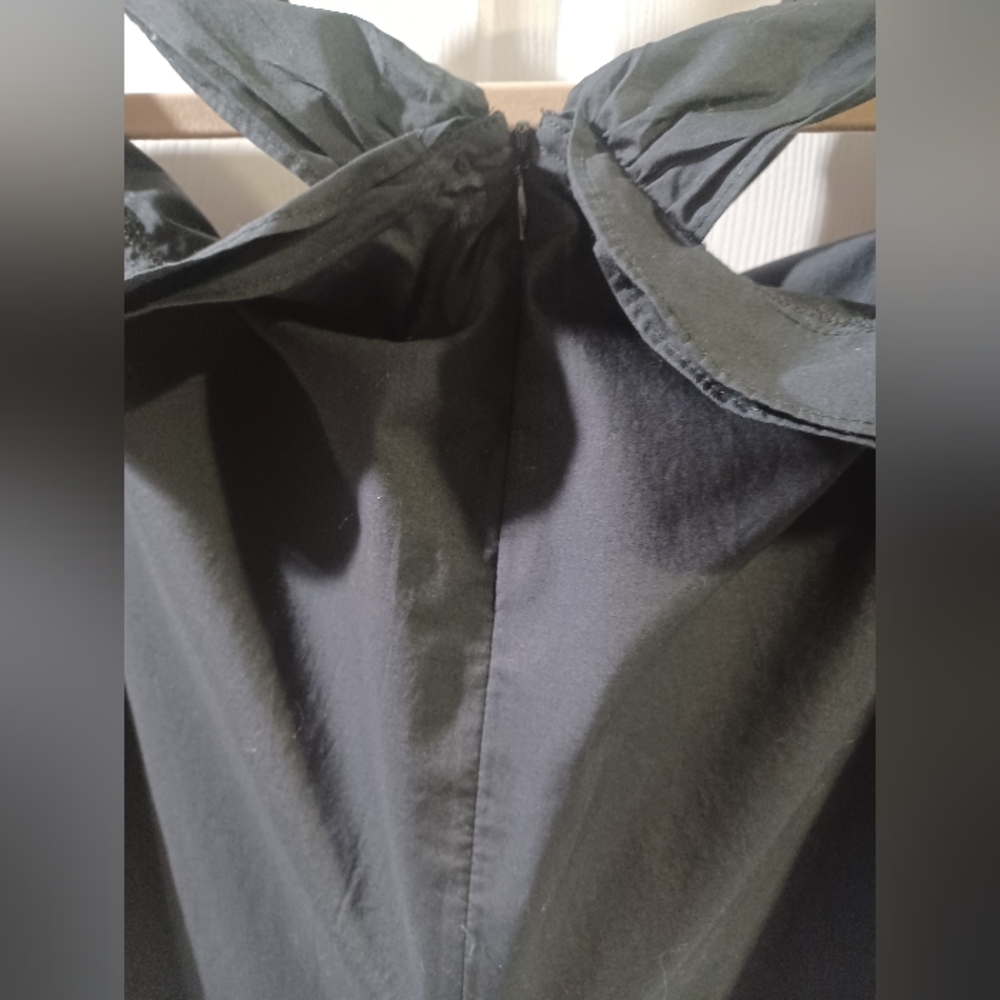 J. Crew Black Ruffled Cold Shoulder Blouse - Picture 4 of 9